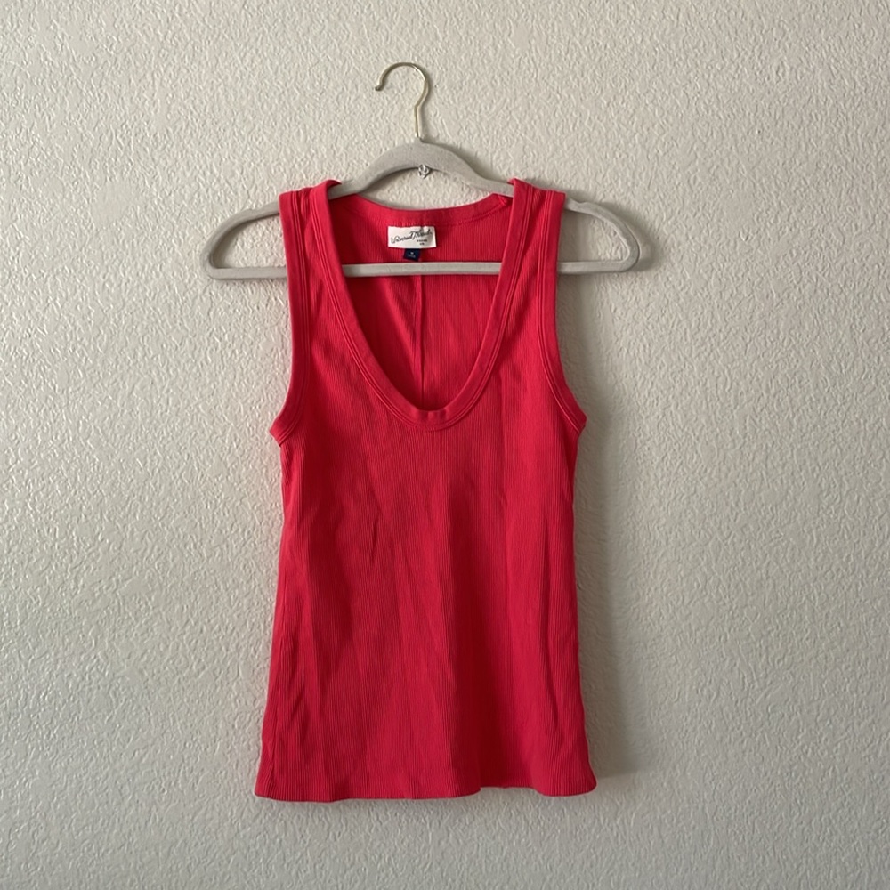 Universal Thread Scoop Tee Ribbed Tank Top